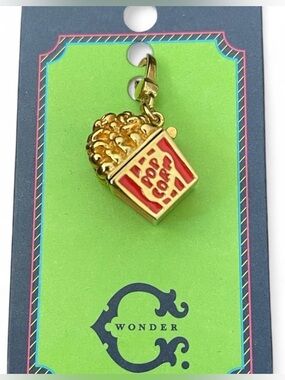 NWT C.Wonder Popcorn Bag Charm Keychain